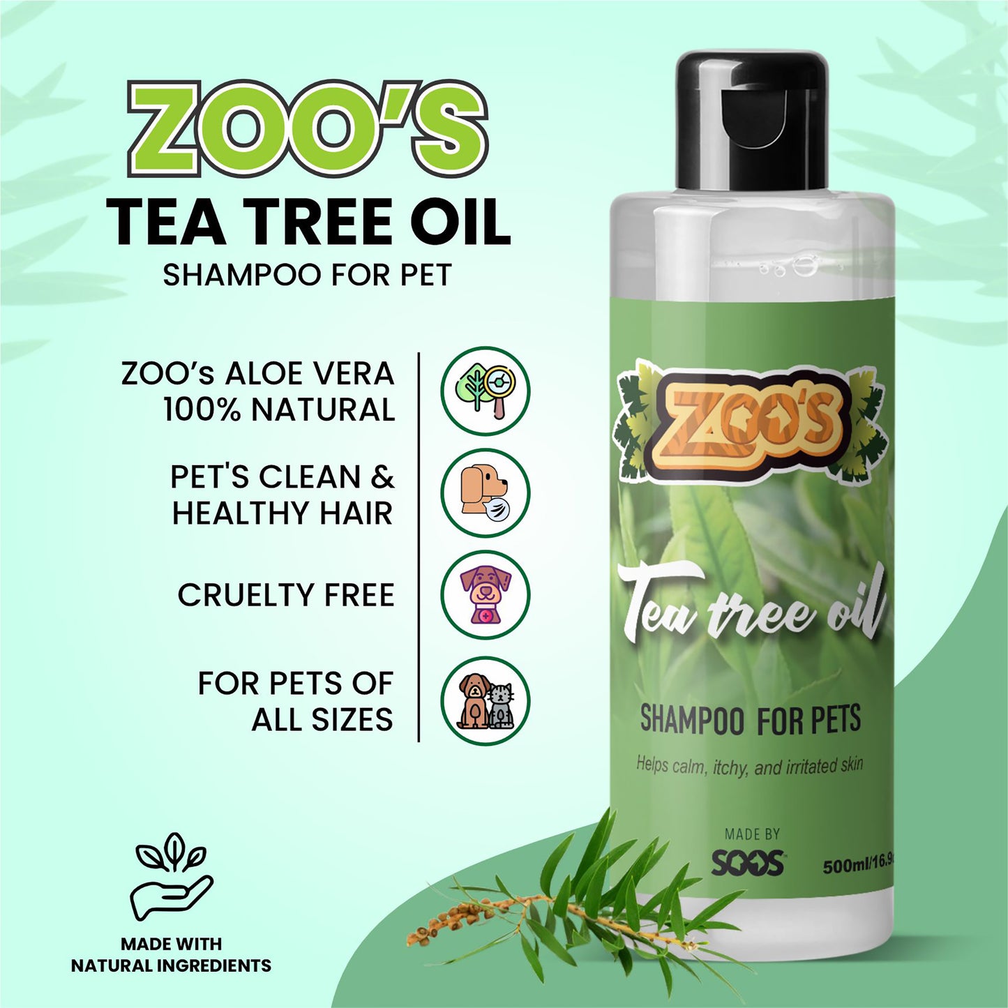 Zoo's Tea Tree Oil Dog Shampoo