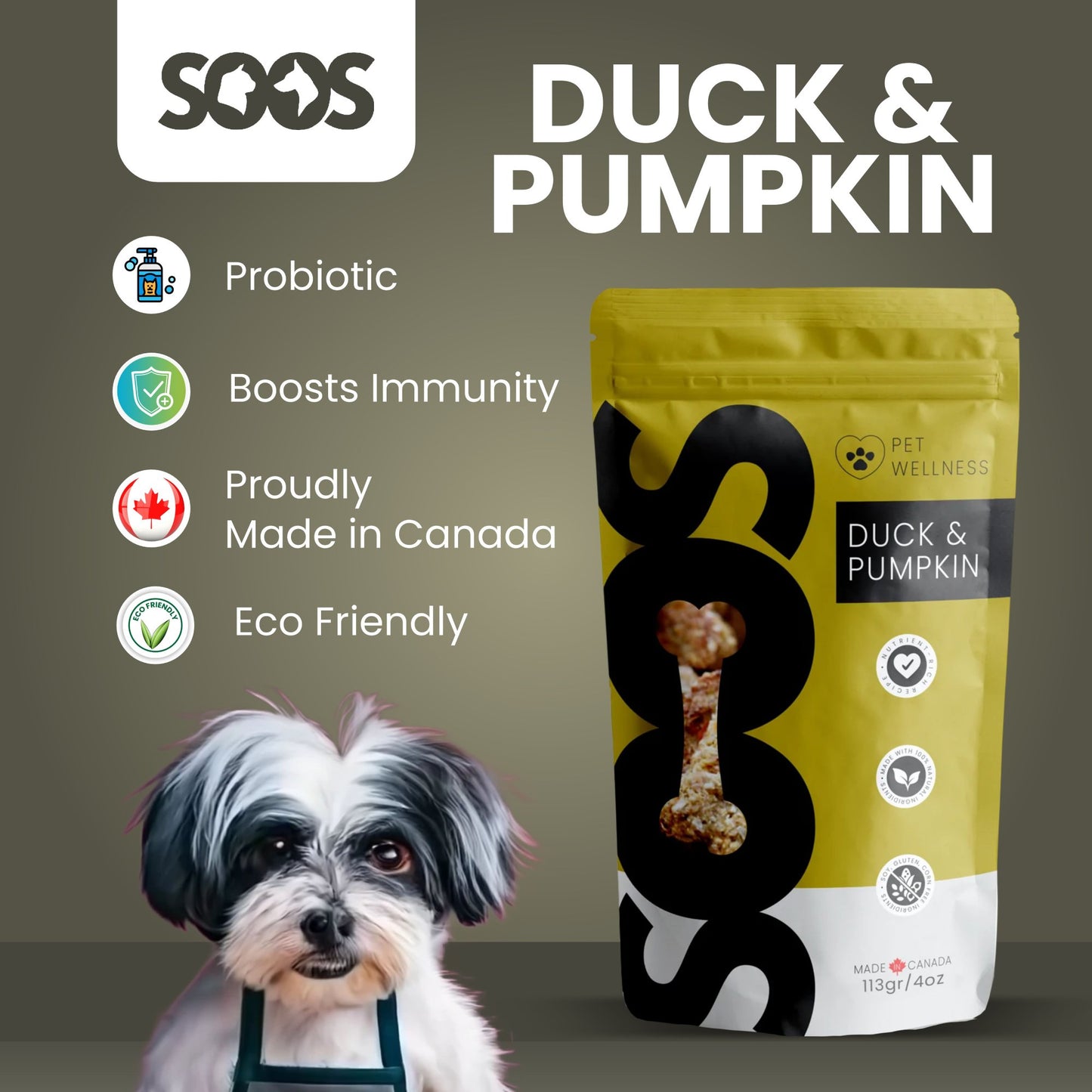 Soos Pets Duck & Pumpkin Wellness Treats