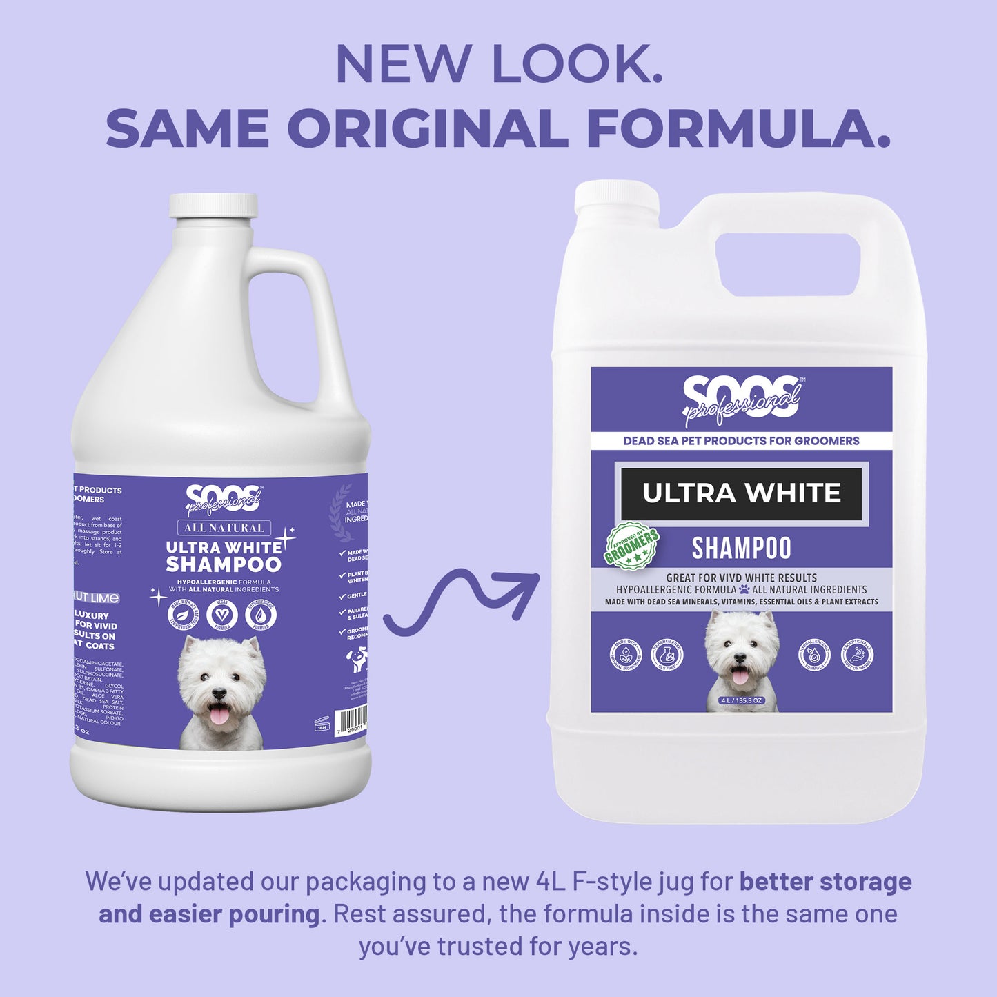 All Natural Ultra White Hypoallergenic Shampoo For Dogs And Cats
