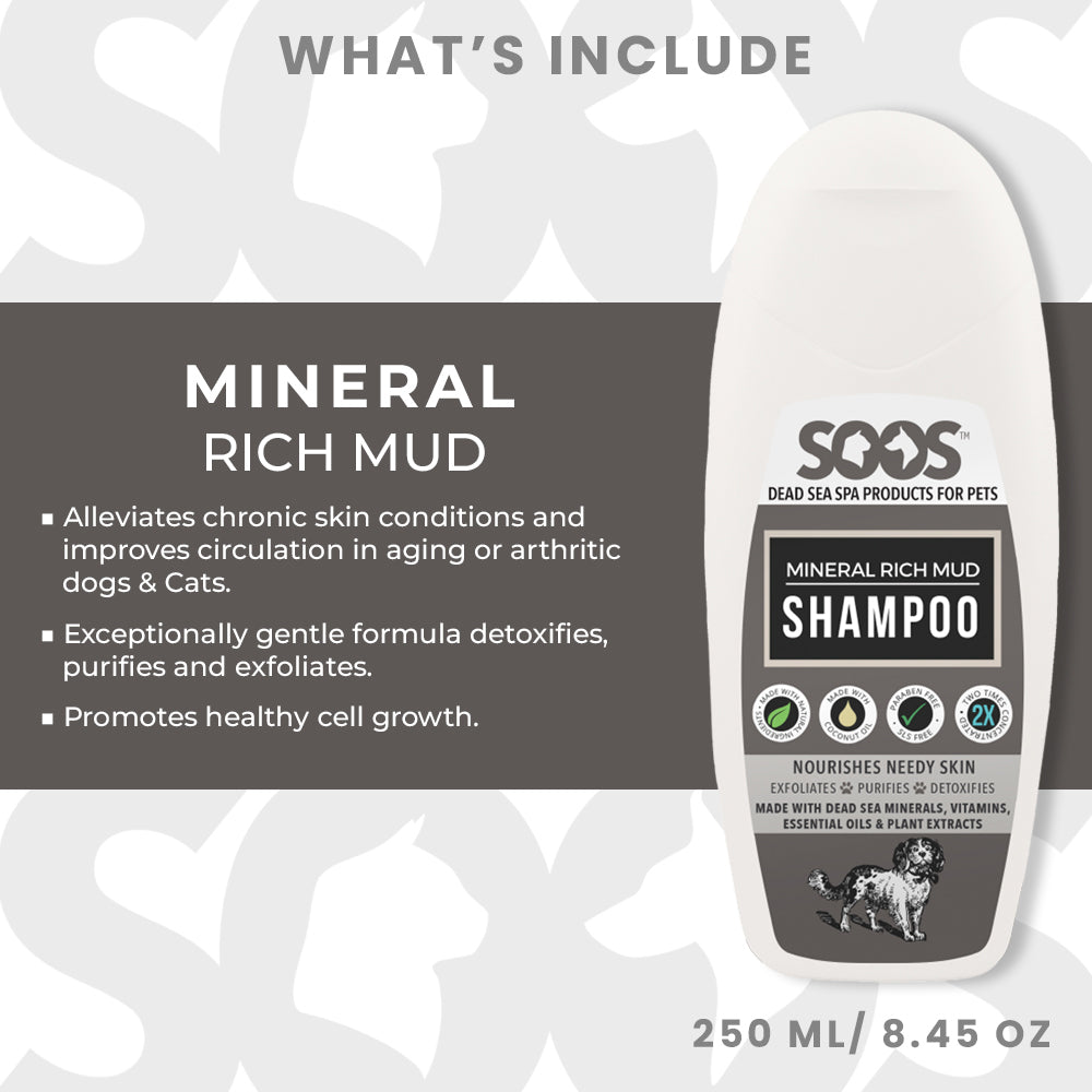 Soos™ Dead Sea Pet Grooming Shampoo Bundle For Dogs & Cats