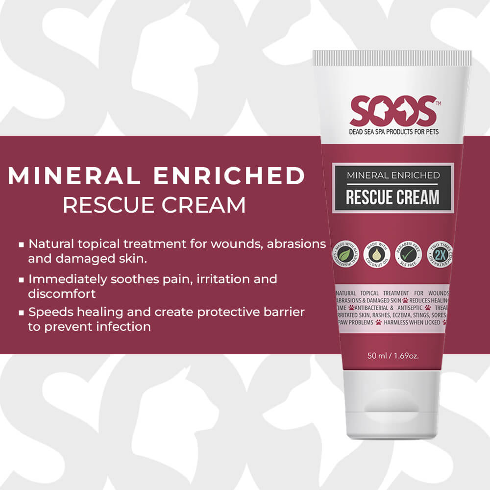Natural Dead Sea Mineral Enriched Pet Rescue Cream For Dogs & Cats - Soos Pets
