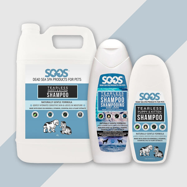 Natural Dead Sea Tearless Puppy & Kitten Pet Shampoo - Soos Pets
