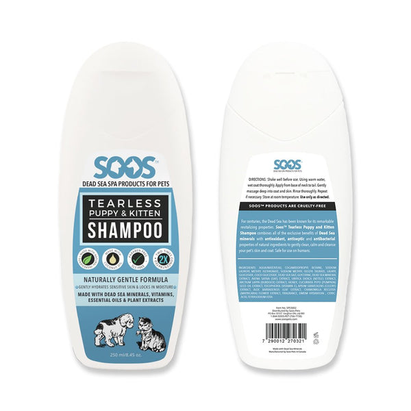 Natural Dead Sea Tearless Puppy & Kitten Pet Shampoo - Soos Pets