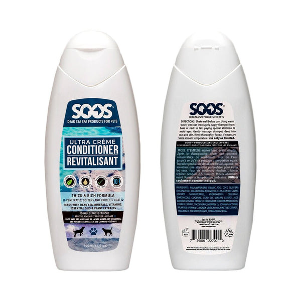 Natural Dead Sea Ultra Crème Pet Conditioner For Dogs & Cats - Soos Pets