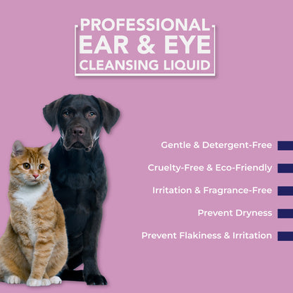 Natural Ear & Eye Cleansing Liquid for Pets - Soos Pets