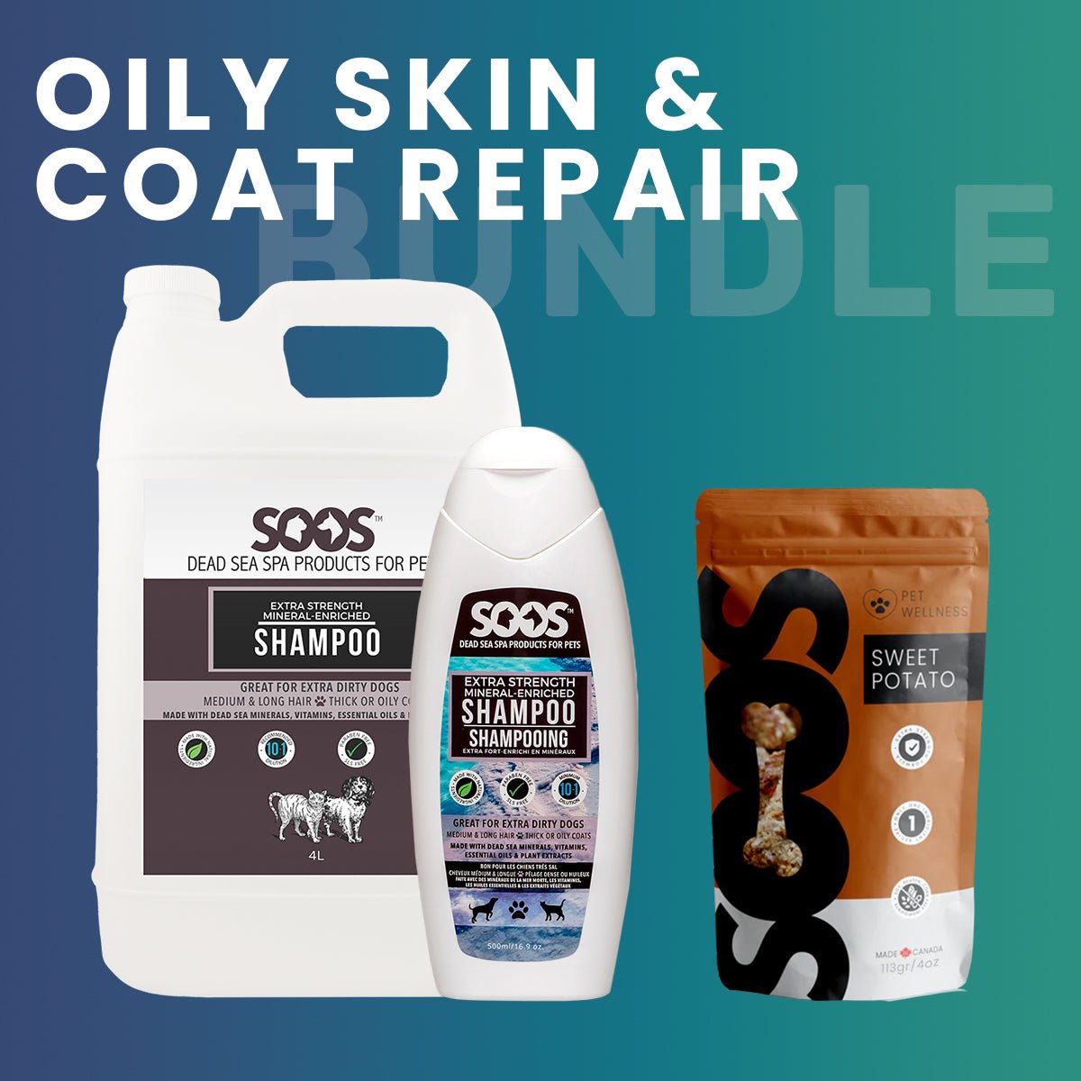 Oily Skin & Coat Repair Bundle for Dog & Cat - Soos Pets
