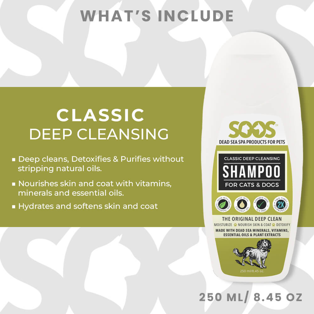 Soos™ Dead Sea Pet Grooming Shampoo Bundle For Dogs & Cats - Soos Pets