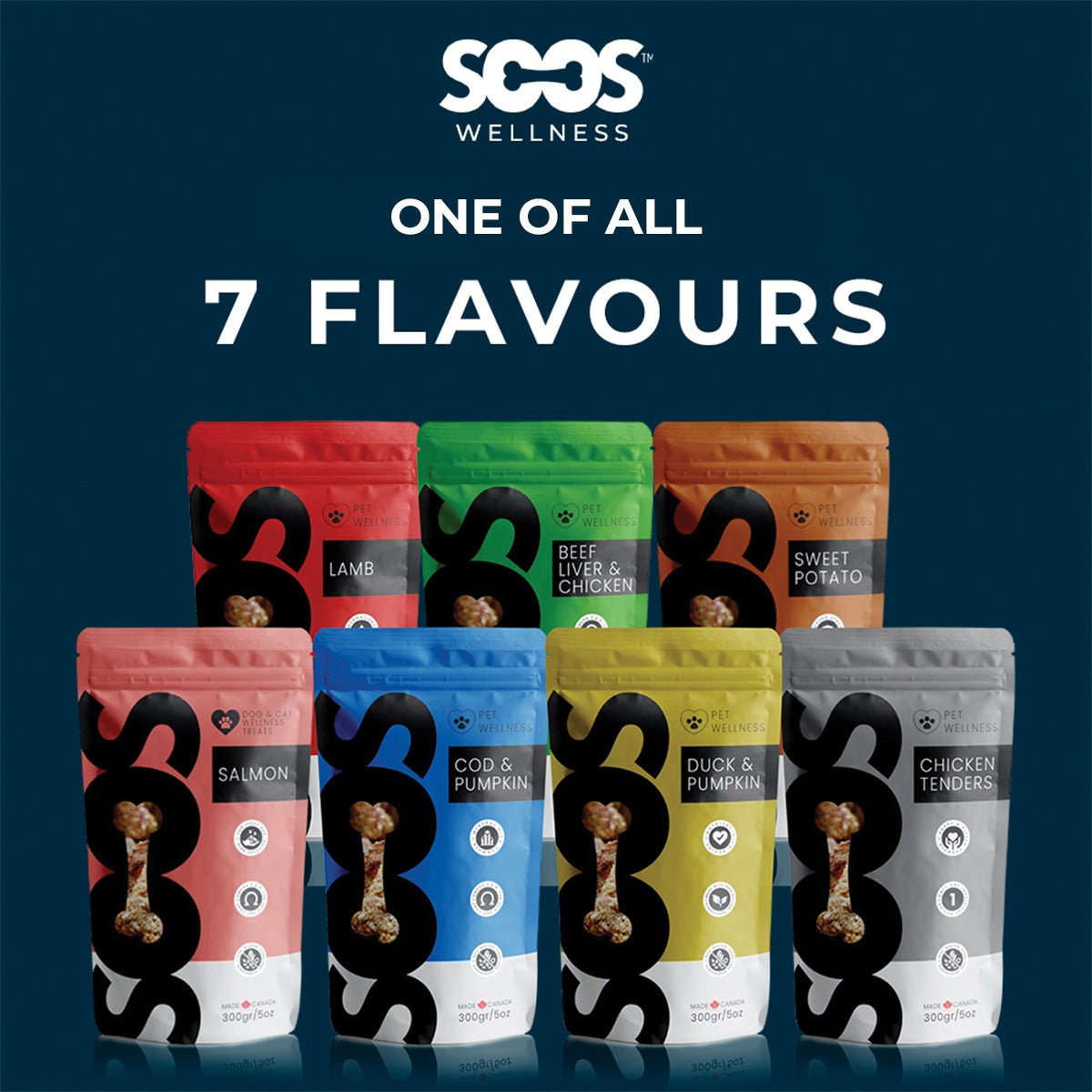 Soos Pets Wellness Treats Combo (All 7 Flavours) - Soos Pets