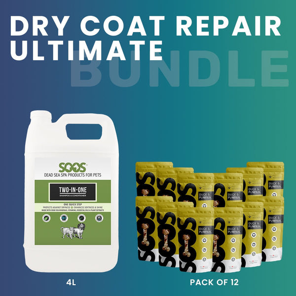 Soos Wellness Dry Coat Repair Bundle for Dog & Cat - Soos Pets